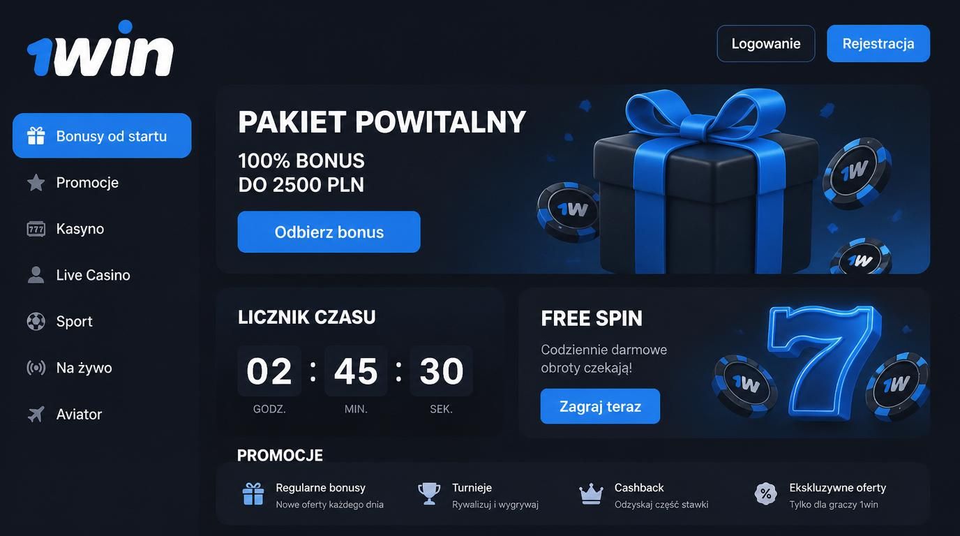 Grafika bonusu powitalnego z timerem